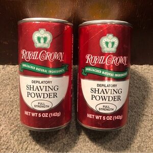 X2 Royal Crown Depilatory Shaving Powder FULL Strength LemonLime Unbleached 5oz